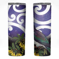 Kekeru New Zealand Matariki Skinny Tumbler Kukupa Kowhai Maori New Year Purple Version