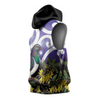 Kekeru New Zealand Matariki Sleeveless Hoodie Kukupa Kowhai Maori New Year Purple Version