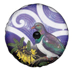 Kekeru New Zealand Matariki Spare Tire Cover Kukupa Kowhai Maori New Year Purple Version