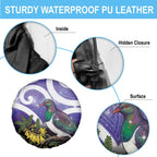 Kekeru New Zealand Matariki Spare Tire Cover Kukupa Kowhai Maori New Year Purple Version
