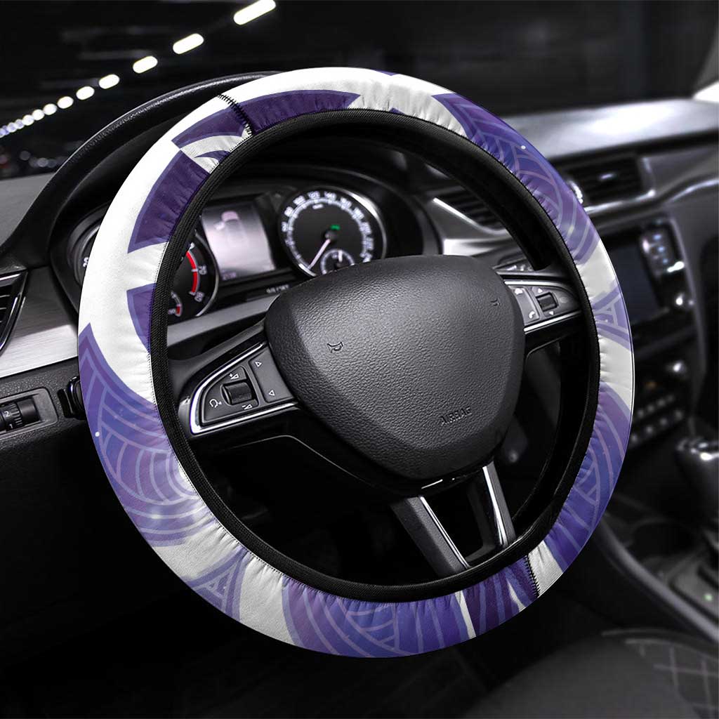 Kekeru New Zealand Matariki Steering Wheel Cover Kukupa Kowhai Maori New Year Purple Version