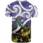 Kekeru New Zealand Matariki T Shirt Kukupa Kowhai Maori New Year Purple Version