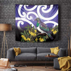 Kekeru New Zealand Matariki Tapestry Kukupa Kowhai Maori New Year Purple Version