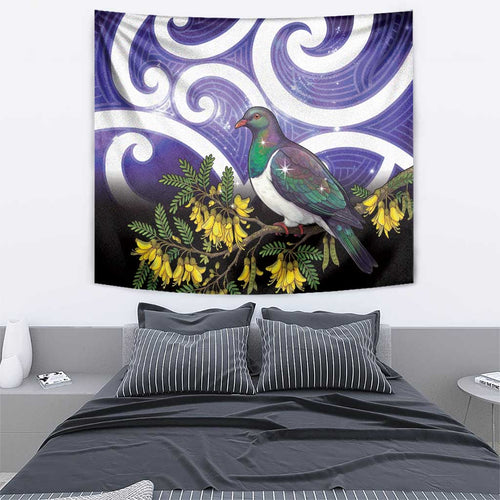 Kekeru New Zealand Matariki Tapestry Kukupa Kowhai Maori New Year Purple Version