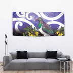 Kekeru New Zealand Matariki Tapestry Kukupa Kowhai Maori New Year Purple Version