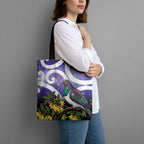 Kekeru New Zealand Matariki Tote Bag Kukupa Kowhai Maori New Year Purple Version