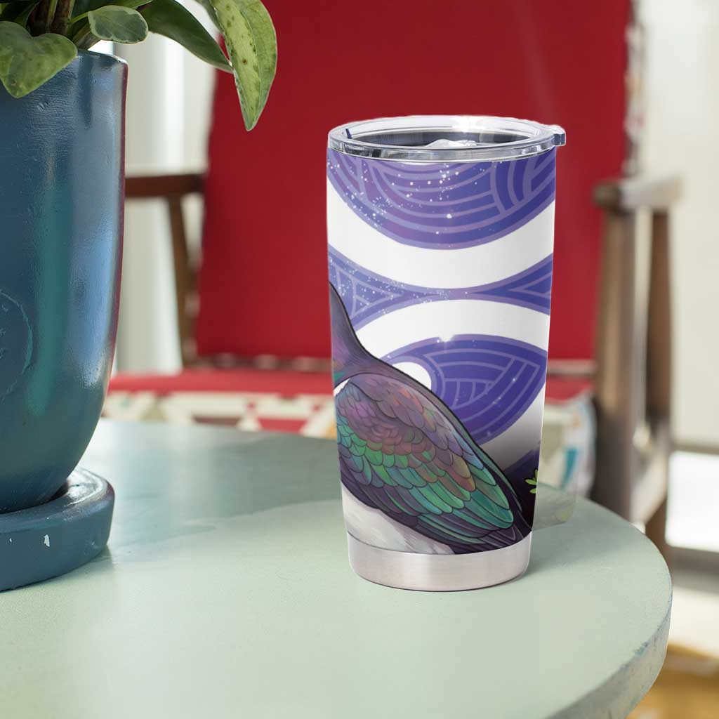 Kekeru New Zealand Matariki Tumbler Cup Kukupa Kowhai Maori New Year Purple Version