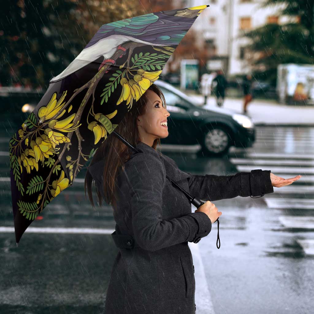 Kekeru New Zealand Matariki Umbrella Kukupa Kowhai Maori New Year Purple Version