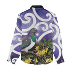 Kekeru New Zealand Matariki Women Casual Shirt Kukupa Kowhai Maori New Year Purple Version