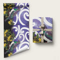 Kekeru New Zealand Matariki Wrapping Paper Kukupa Kowhai Maori New Year Purple Version