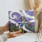 Kekeru New Zealand Matariki Wrapping Paper Kukupa Kowhai Maori New Year Purple Version