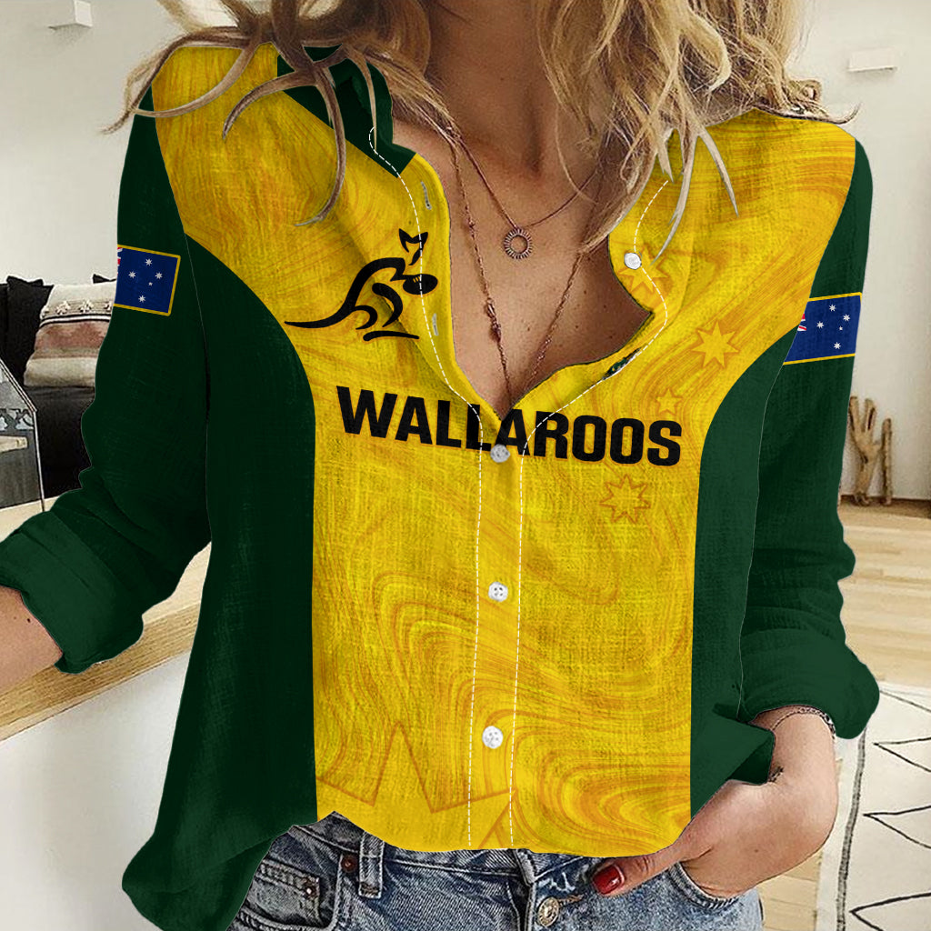 Personalised Australia Rugby Women Casual Shirt Go Wallaroos Pacific Simple Version 2023 LT14