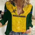 Australia Rugby Women Casual Shirt Go Wallaroos Pacific Simple Version 2023 LT14