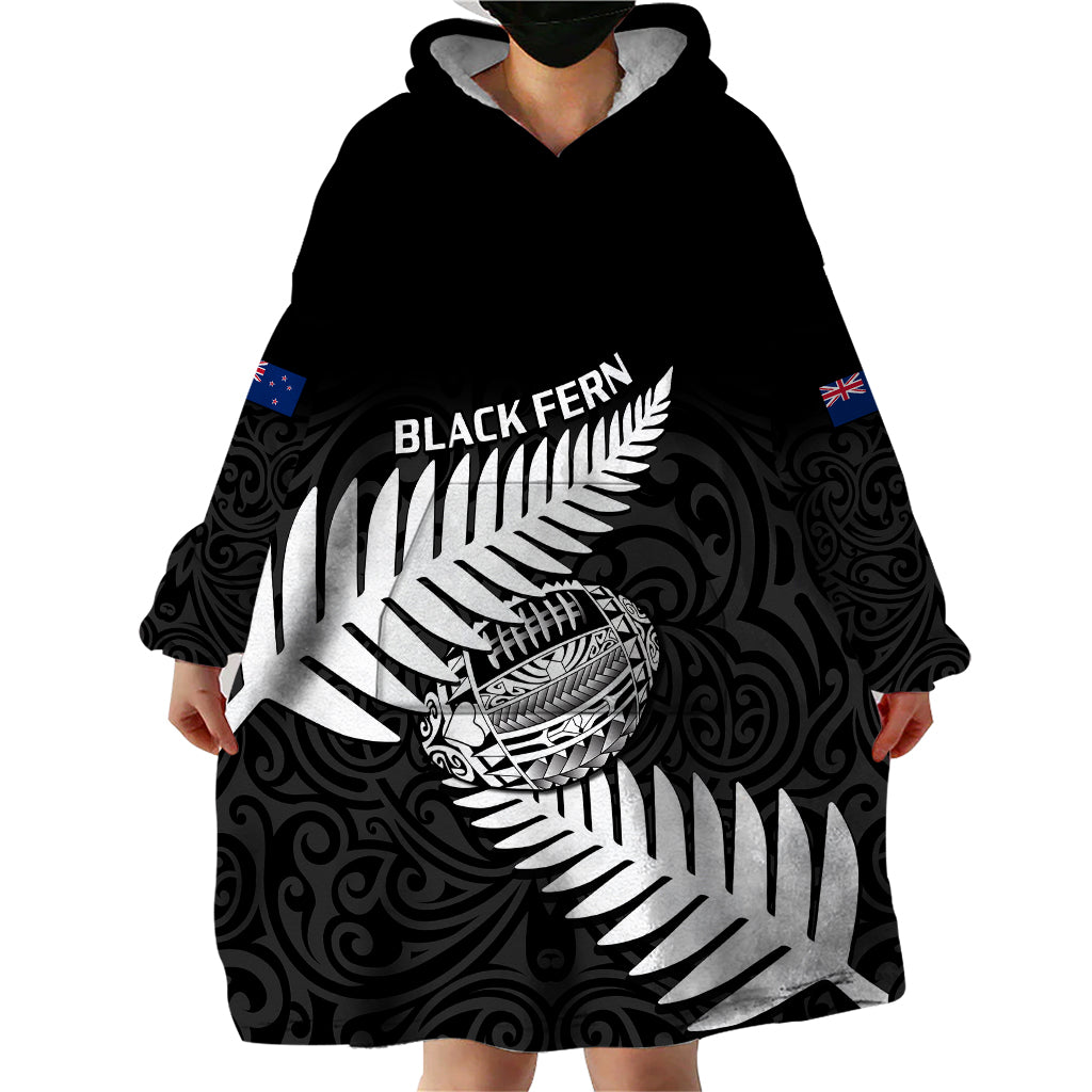 personalised-aotearoa-rugby-wearable-blanket-hoodie-go-black-fern-pacific-nz-maori-2023