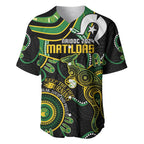 Custom Matildas NAIDOC Week Baseball Jersey Australia Kangaroo Keep The Fire Burning - Black