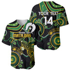 Custom Matildas NAIDOC Week Baseball Jersey Australia Kangaroo Keep The Fire Burning - Black