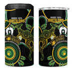 Matildas NAIDOC Week 4 in 1 Can Cooler Tumbler Australia Kangaroo Keep The Fire Burning - Black