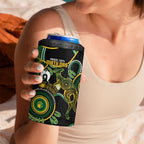 Matildas NAIDOC Week 4 in 1 Can Cooler Tumbler Australia Kangaroo Keep The Fire Burning - Black