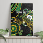 Custom Matildas NAIDOC Week Canvas Wall Art Australia Kangaroo Keep The Fire Burning - Black