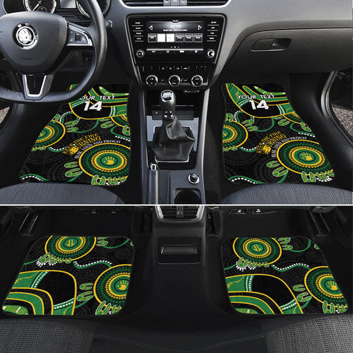 Custom Matildas NAIDOC Week Car Mats Australia Kangaroo Keep The Fire Burning - Black