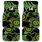 Custom Matildas NAIDOC Week Car Mats Australia Kangaroo Keep The Fire Burning - Black