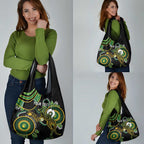 Custom Matildas NAIDOC Week Grocery Bag Australia Kangaroo Keep The Fire Burning - Black
