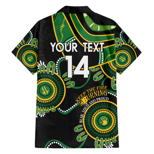 Custom Matildas NAIDOC Week Hawaiian Shirt Australia Kangaroo Keep The Fire Burning - Black