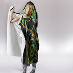 Custom Matildas NAIDOC Week Hooded Blanket Australia Kangaroo Keep The Fire Burning - Black