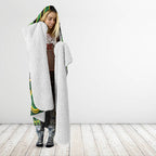 Custom Matildas NAIDOC Week Hooded Blanket Australia Kangaroo Keep The Fire Burning - Black