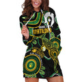 Custom Matildas NAIDOC Week Hoodie Dress Australia Kangaroo Keep The Fire Burning - Black