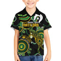 Custom Matildas NAIDOC Week Kid Hawaiian Shirt Australia Kangaroo Keep The Fire Burning - Black