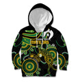 Custom Matildas NAIDOC Week Kid Hoodie Australia Kangaroo Keep The Fire Burning - Black