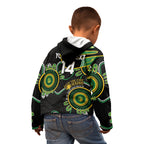 Custom Matildas NAIDOC Week Kid Hoodie Australia Kangaroo Keep The Fire Burning - Black