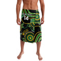 Custom Matildas NAIDOC Week Lavalava Australia Kangaroo Keep The Fire Burning - Black