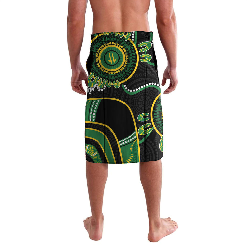 Custom Matildas NAIDOC Week Lavalava Australia Kangaroo Keep The Fire Burning - Black