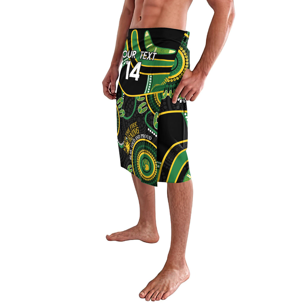 Custom Matildas NAIDOC Week Lavalava Australia Kangaroo Keep The Fire Burning - Black