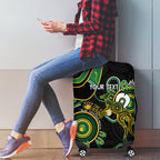 Custom Matildas NAIDOC Week Luggage Cover Australia Kangaroo Keep The Fire Burning - Black
