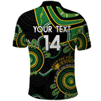 Custom Matildas NAIDOC Week Polo Shirt Australia Kangaroo Keep The Fire Burning - Black