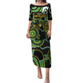Custom Matildas NAIDOC Week Puletasi Australia Kangaroo Keep The Fire Burning - Black