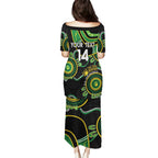 Custom Matildas NAIDOC Week Puletasi Australia Kangaroo Keep The Fire Burning - Black