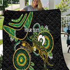 Custom Matildas NAIDOC Week Quilt Australia Kangaroo Keep The Fire Burning - Black