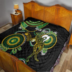 Custom Matildas NAIDOC Week Quilt Australia Kangaroo Keep The Fire Burning - Black