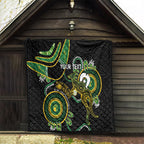 Custom Matildas NAIDOC Week Quilt Australia Kangaroo Keep The Fire Burning - Black