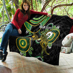 Custom Matildas NAIDOC Week Quilt Australia Kangaroo Keep The Fire Burning - Black