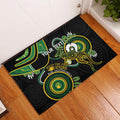 Custom Matildas NAIDOC Week Rubber Doormat Australia Kangaroo Keep The Fire Burning - Black