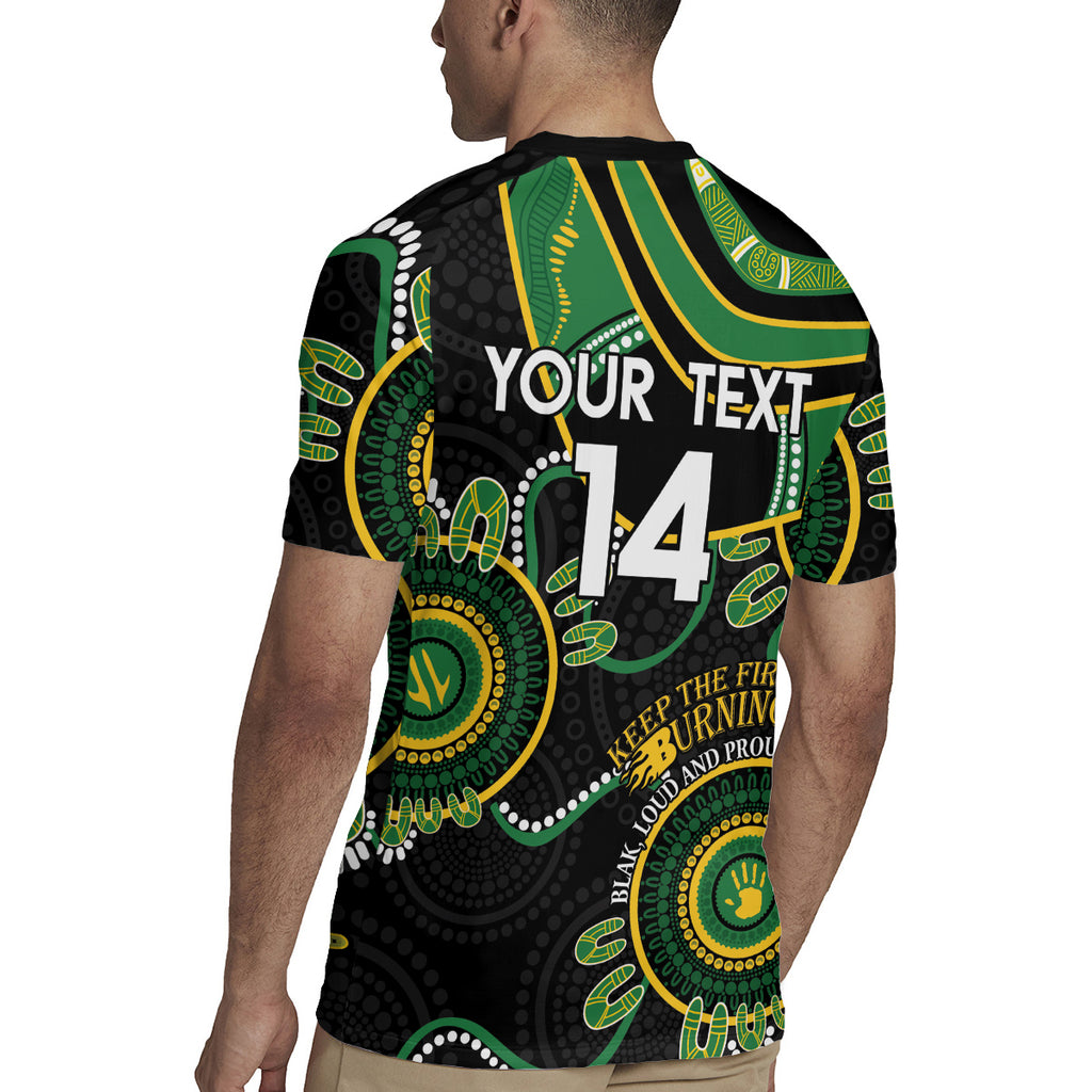 Custom Matildas NAIDOC Week Rugby Jersey Australia Kangaroo Keep The Fire Burning - Black
