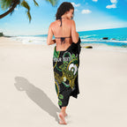 Custom Matildas NAIDOC Week Sarong Australia Kangaroo Keep The Fire Burning - Black