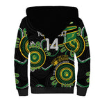 Custom Matildas NAIDOC Week Sherpa Hoodie Australia Kangaroo Keep The Fire Burning - Black