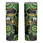Matildas NAIDOC Week Skinny Tumbler Australia Kangaroo Keep The Fire Burning - Black