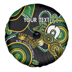 Custom Matildas NAIDOC Week Spare Tire Cover Australia Kangaroo Keep The Fire Burning - Black